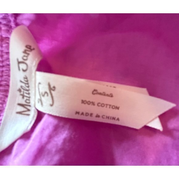 Matilda Jane Shift Into Spring pink/lavender ‎ eye-let Dress Size Sm - Picture 13 of 14